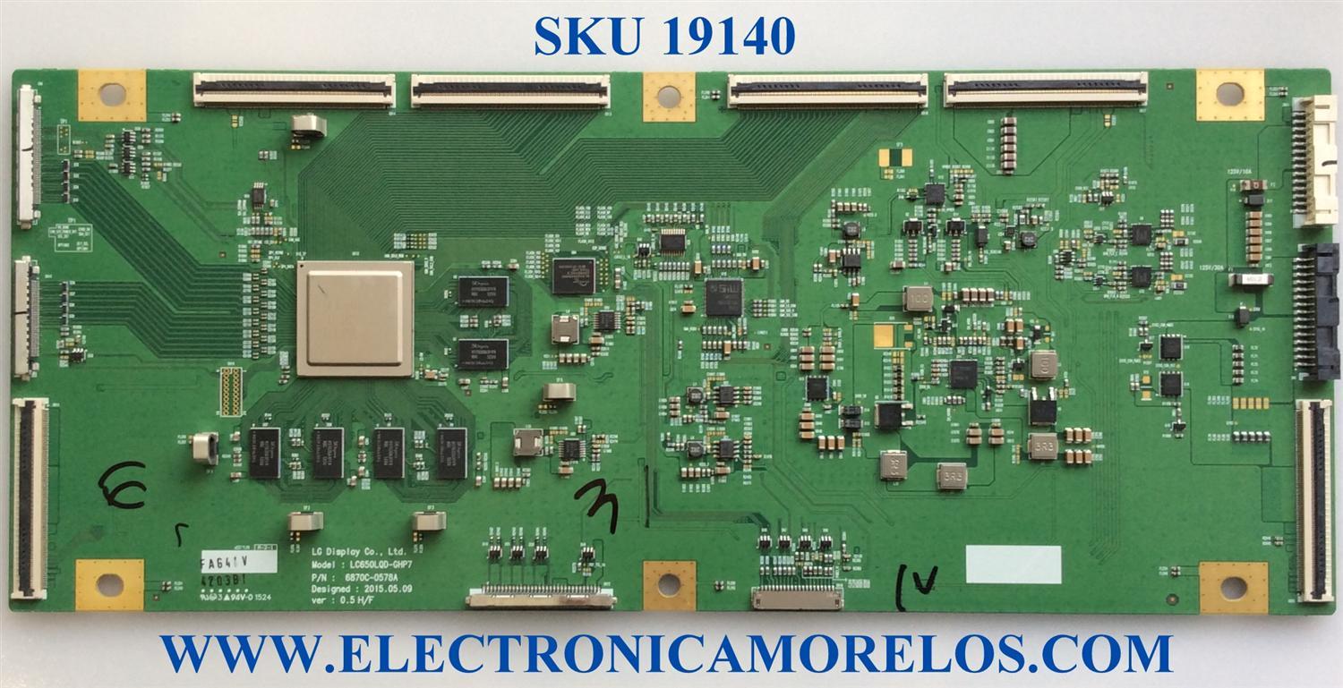 T-CON / LG 6871L-4203B / 6870C-0578A / LC650LQD-GHP7 / 4203B / PANEL LC650AQD (GH)(P1) / MODELOS 65EF9500-UA.AUSZLJR / 65EF9500